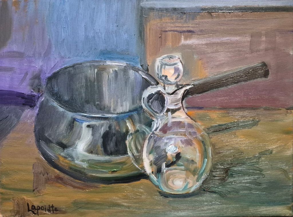 Casserole et huilier